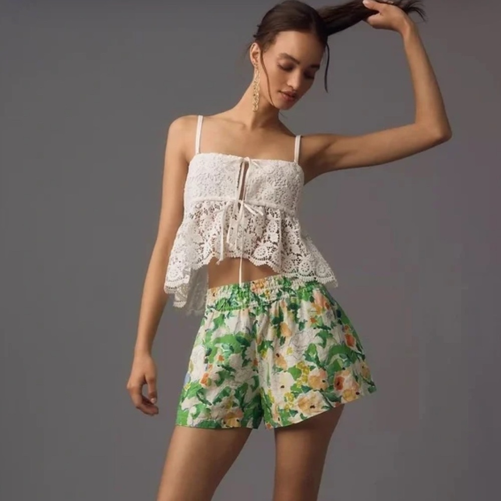 Anthropologie New WIth Tags the Somerset Shorts: Linen Edition Size Large